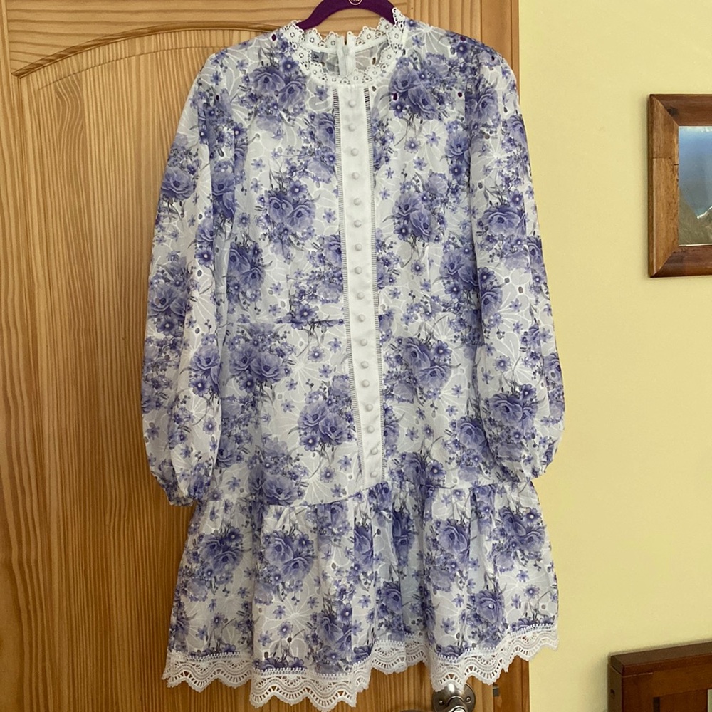 Summer dress, Zimmerma inspired, look a like party dress size L fits 38/32/48